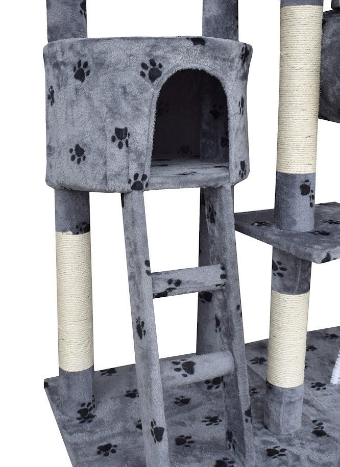 Škrabadlo pro kočky Kočičí hřiště vysoké XXL 2,5 m stromek gigant M17039